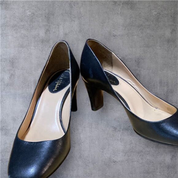 Cole Haan Nik Air Leather Pumps Black Size 6.5B US Round Toe - Picture 1 of 14